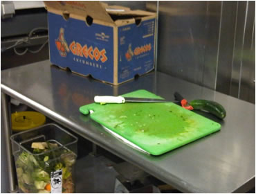 Examples of Violations during NYC Restaurant Health Inspections: Wiping cloth not returned to sanitizer